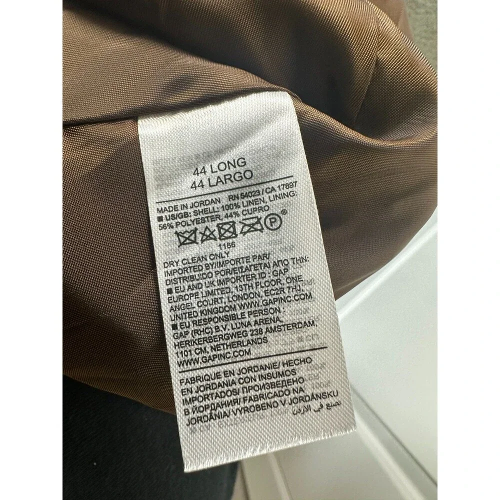 Banana Republic Relaxed Marzotto Italian 44L Linen Blazer Sport Coat Jacket NWT